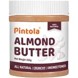 Pintola Almond Butter - Crunchy, All Natural, Unsweetened, 350 g